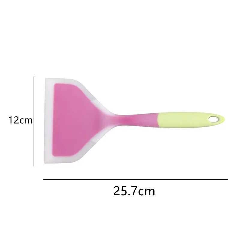 1/2/4PCS Silicone Jade Roasted Shovel Silicone Wide Mouthed Frying Shovel Semi Transparent Jade Roasted Pot Shovel Kitchen Tools