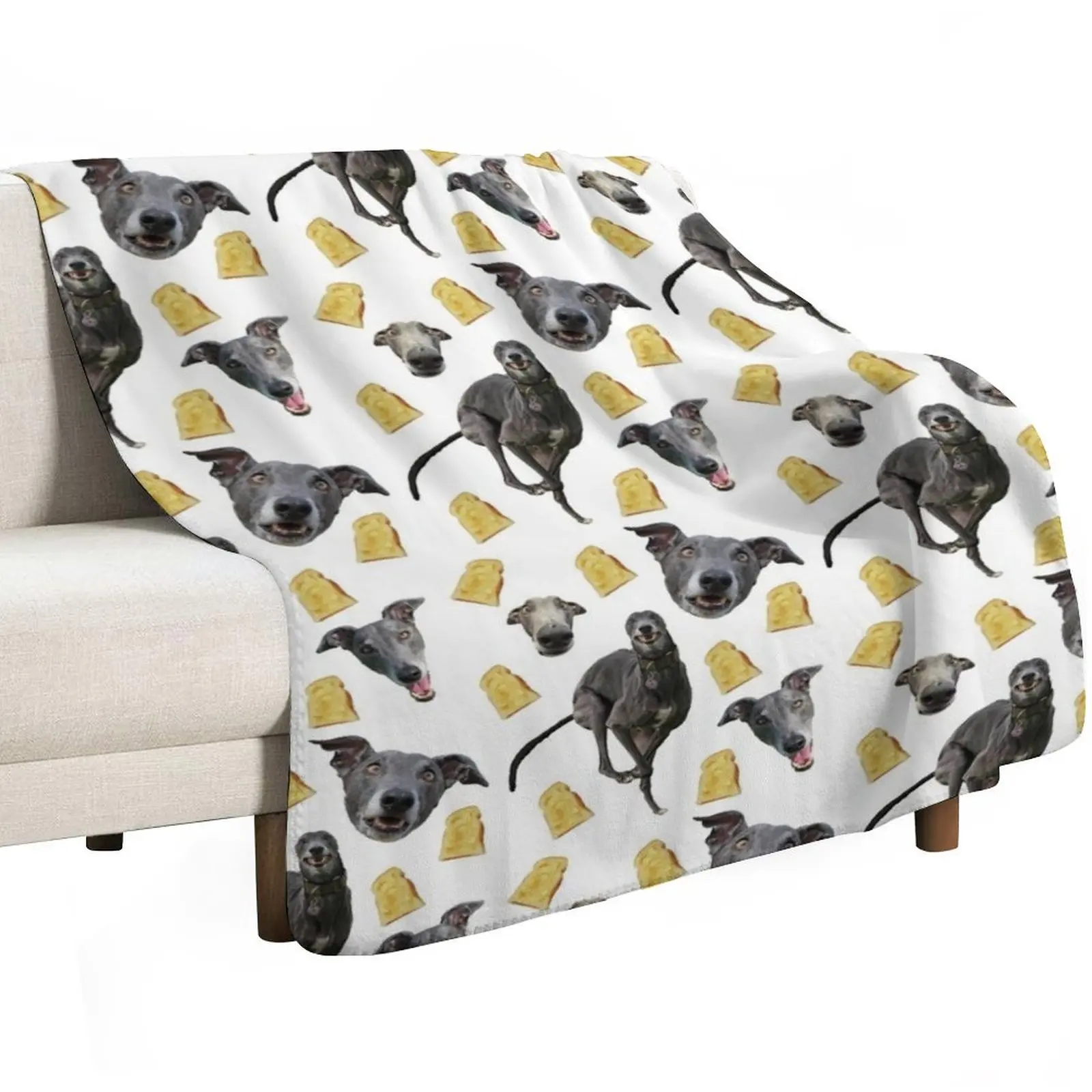 Blue + Toast pattern Throw Blanket bed plaid Picnic Sofa Throw Summer Beddings Shaggy Comforter Blankets