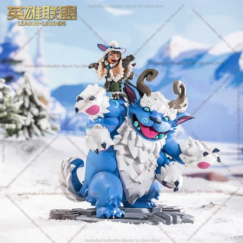 League of Legends LOL Snow Twins Nunu and Willump Medium Sculpture Desktop Ornaments Original in Stock