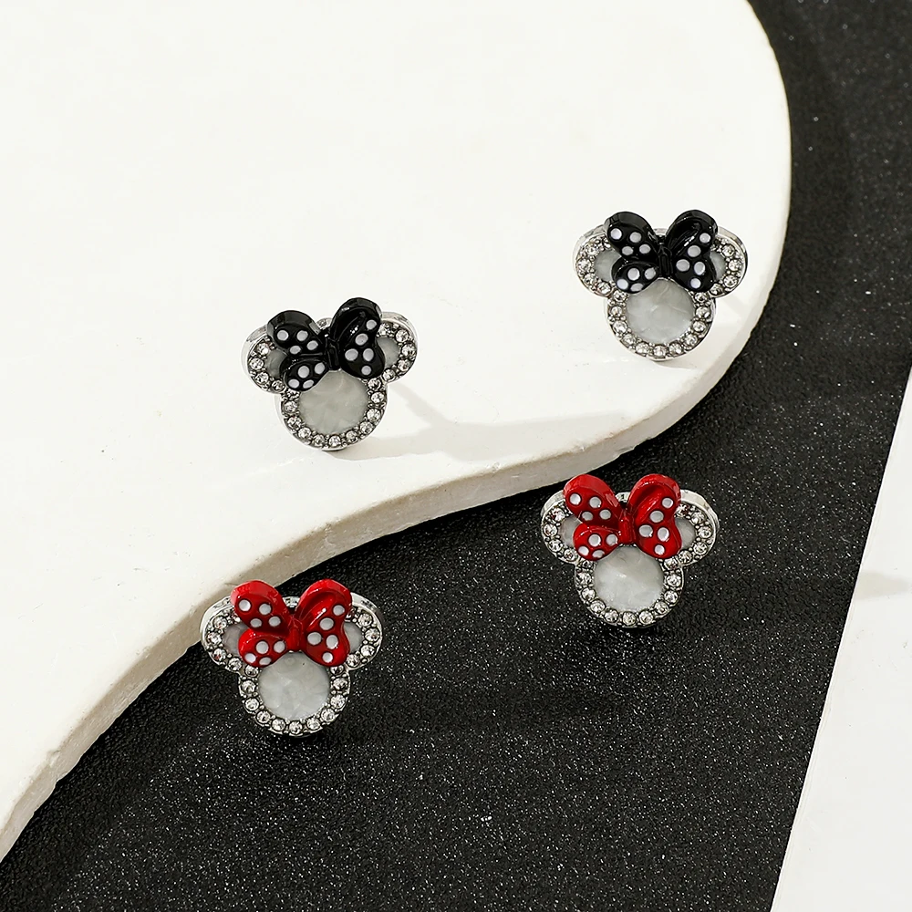 These Disney Mickey Mouse Rhinestone Earrings Are a Thoughtful Gift for Girls.