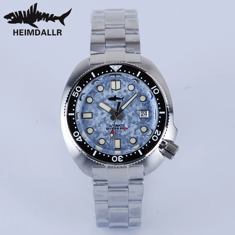 Heimdallr Turtle 6105 Men Automatic Mechanical Watches Sapphire Crystal Ceramic Bezel Diver 200M Waterproof Japan NH35A Movement