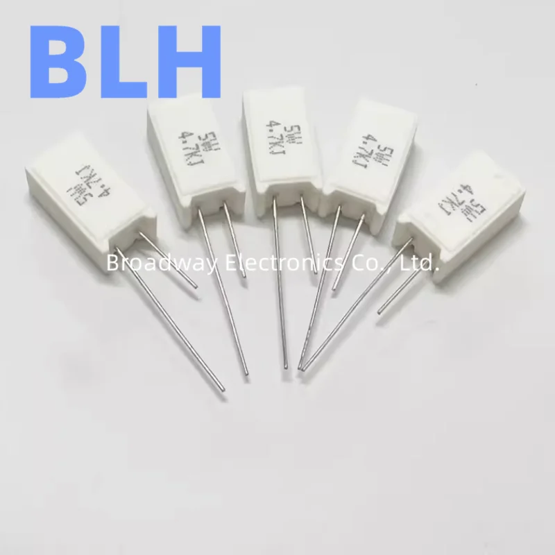 10PCS Vertical cement resistance SQM 5W 5% 1K 1.2K 1.5K 1.8K 2K 2.2K 2.4K 2.5K 2.7K 3K 3.3K 3.9K 4.7K 5.1K ohm Ceramic resistor