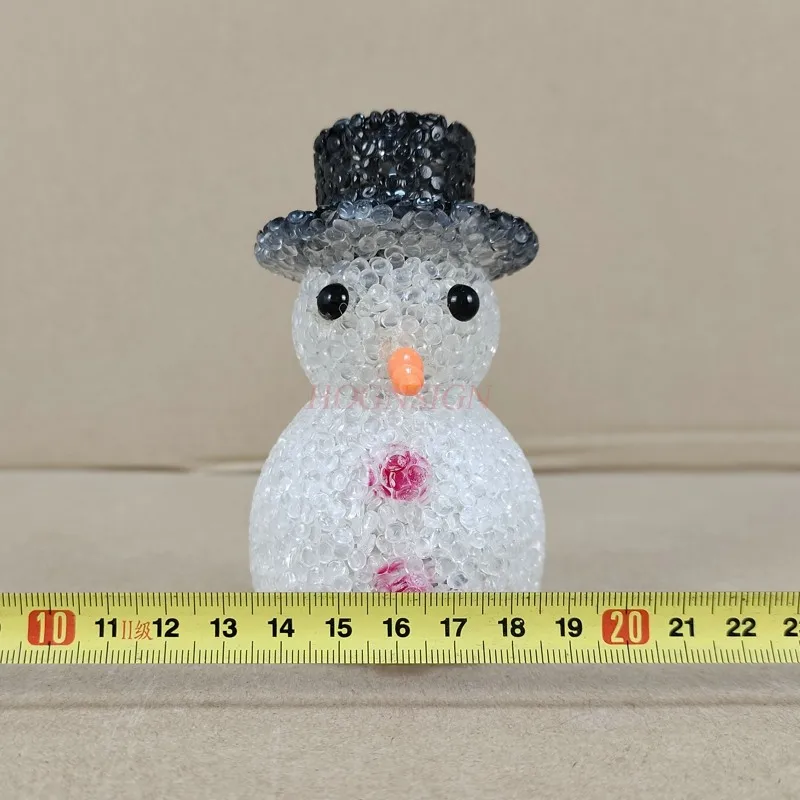 Met USB-stekker Led Klein licht Schilderen Kristal Sneeuwpop Kerstmis Unisex Film- en tv-speelgoed Kunststof Elektronisch knipperend 2021