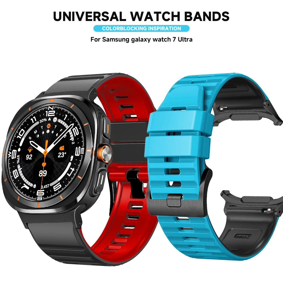 

No Gaps Silicone Strap for Samsung Galaxy Watch 7 Ultra 47mm Loop Band Bracelet for Galaxy Watch Ultra Quick Wristband Watchband