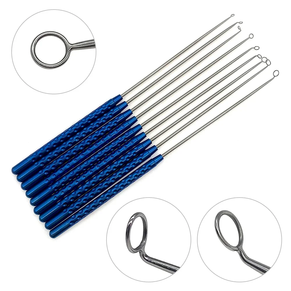 1 шт. микрокольцевая кюретка с кольцевым наконечником, прямая 45 °    90 °    Инструменты для микрохирохирургии Инструмент для нейрохирургии