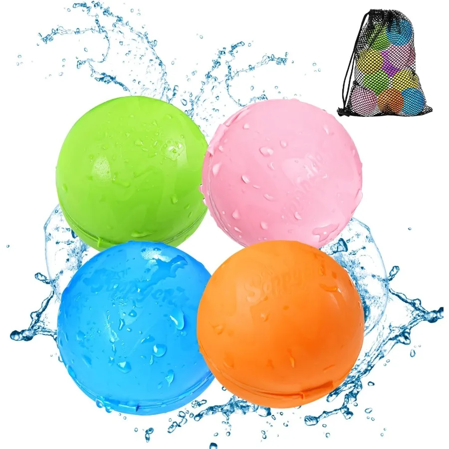 Palloncini riutilizzabili per bombe d'acqua, giocattolo estivo per ragazzi e ragazze, giocattoli da spiaggia per piscina per bambini dai 3 ai 12 anni, attività all'aperto Wa