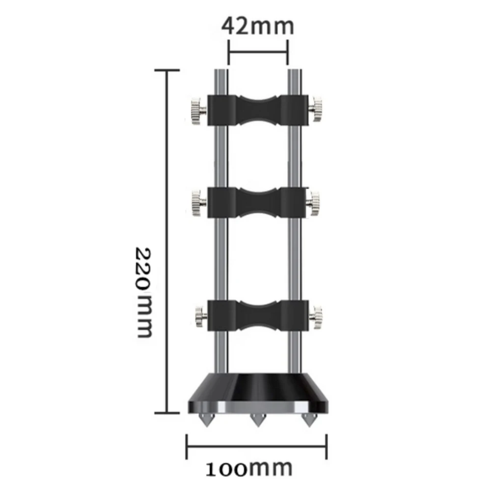 HiFi-Audio-Stromsteckerhalter Kabelstützvorrichtung 304 Edelstahlsäule Stoßdämpfer Kabelhalterung Anti-Schock-Fuß Kabelbasis – Detail 4