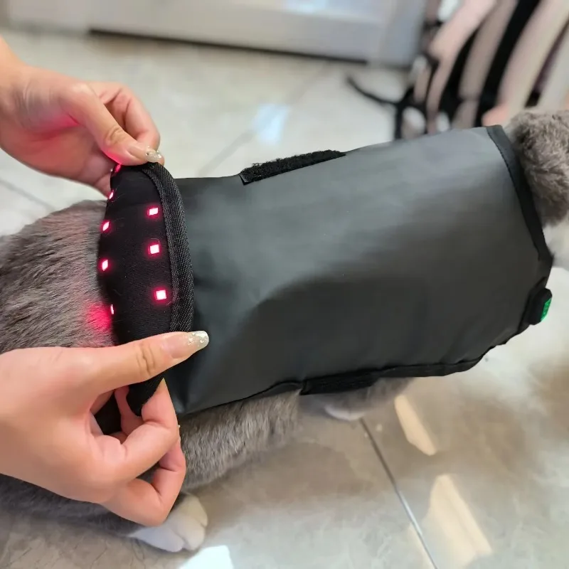Home Use LED Red Infrared Heating Wrap Adjustable Body Leg Muscle Soothing Belt Warm Light Relax Care Band for Pets Dogs Cats