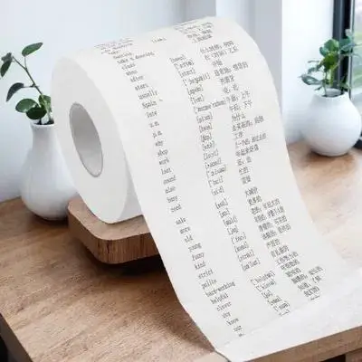 Elementary English Vocabulary Toilet Paper Roll Fun Bathroom Tissue Kids Educational Learning Home School Use Stocking Stuffer