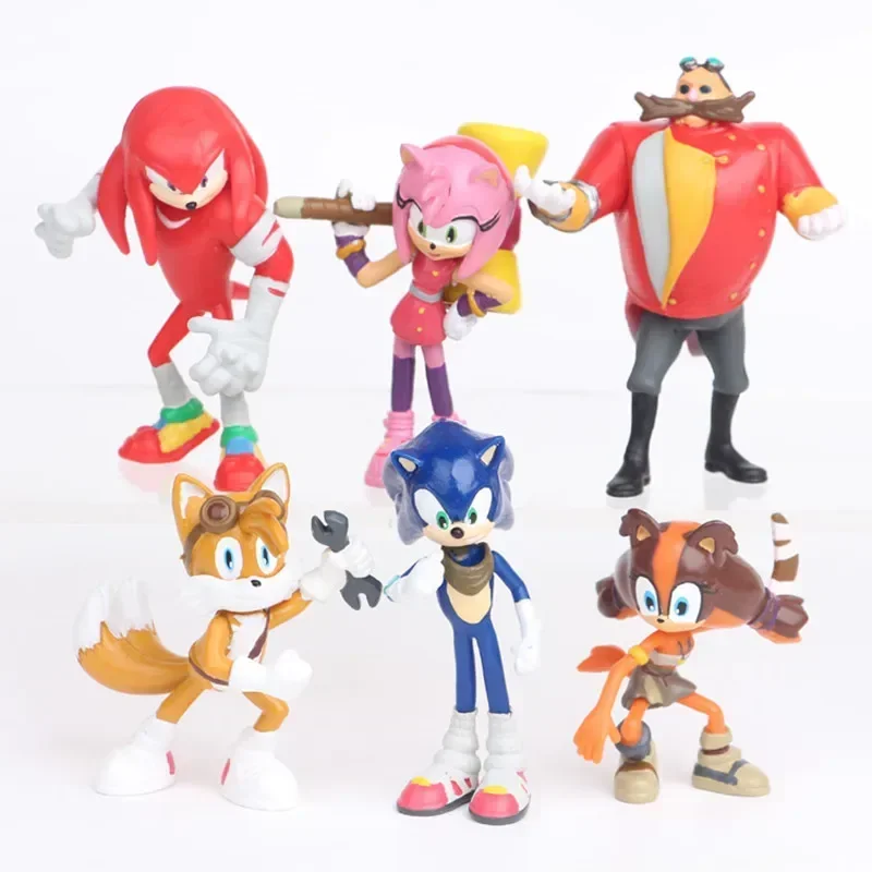 

Super Sonic 6 4th Generation Ultrasonic Mouse Series Set Toys Superhero Hand-made Anime Doll Model Doll Ornament Toys kid's Gift