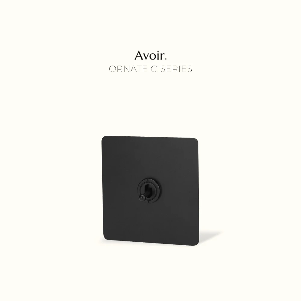 

Avoir Black Stainless Steel Panel Retro Wall Outlet With USB Lever Switch Toggle Switch Wall Light Switches For Home Accessories