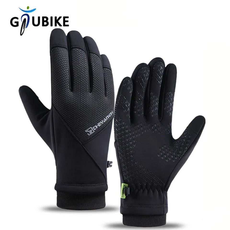 GTUBIKE Winter-Fahrradhandschuhe für Herren und Damen, warme Fahrradhandschuhe zum Radfahren, wasserdichtes Touchscreen-Zubehör