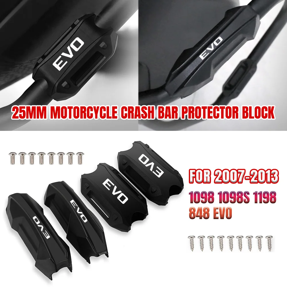 

Motor Bumper Engine Guard 25MM Protection Block Crash Bar Decorative For Ducati 1098 1098S 1198 848 EVO 2007 2008 2009 2010-2013