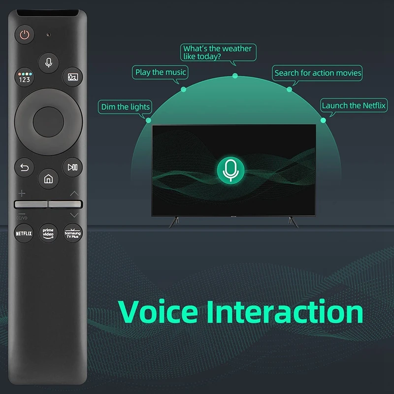 Universal Voice Remote Control Replacement For Samsung Smart TV Bluetooth Remote LED QLED 4K 8K Crystal UHD HDR Curved