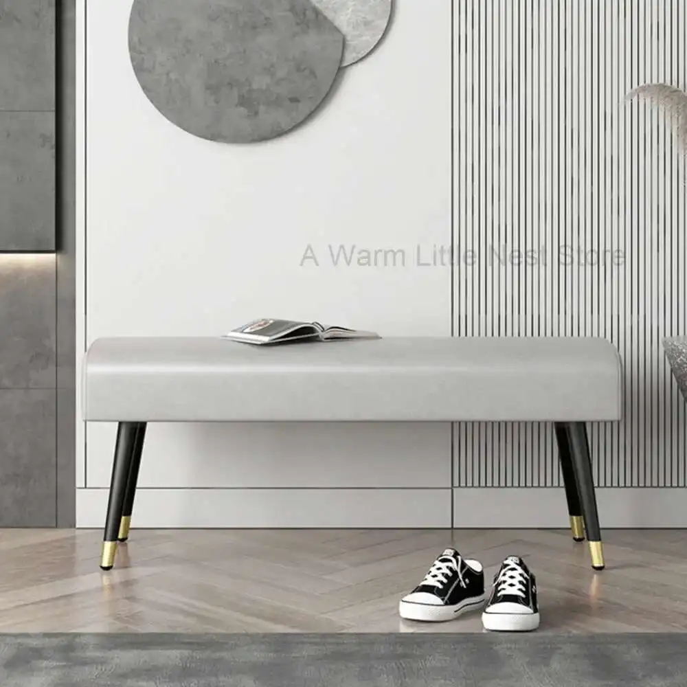

Nordic Luxury Shoe Bench Unique Design Mid Century Minimalist Shoe Bench Hotel Comfortable Sillas Para Salon Home Furniture