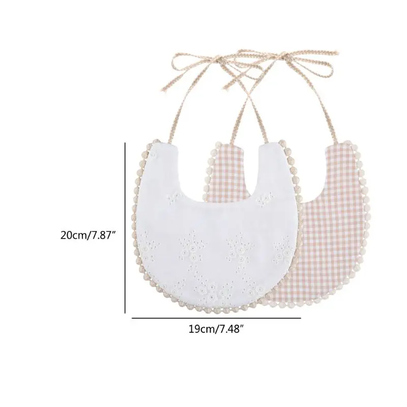 Bavoir en coton pour bébé fille, bavoir pour nourrissons, serviette florale pour dîner, alimentation, double pont, mignon, en