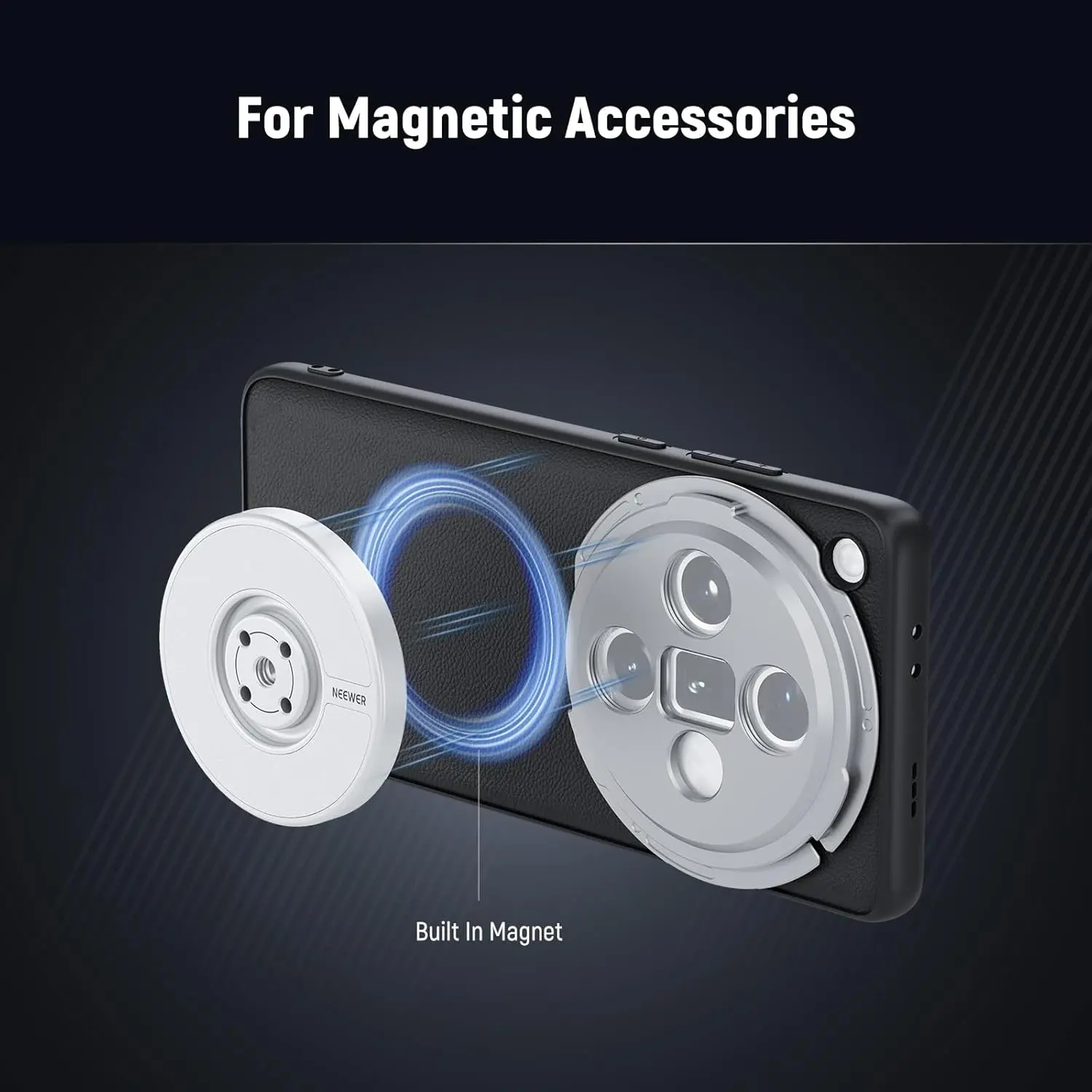 NEEWER Schutzhülle für Oppo Find X7/X8 Ultra Heavy Duty TPU + PC Kunstlederhülle mit 17 mm Objektivhalterungen – Detail 4