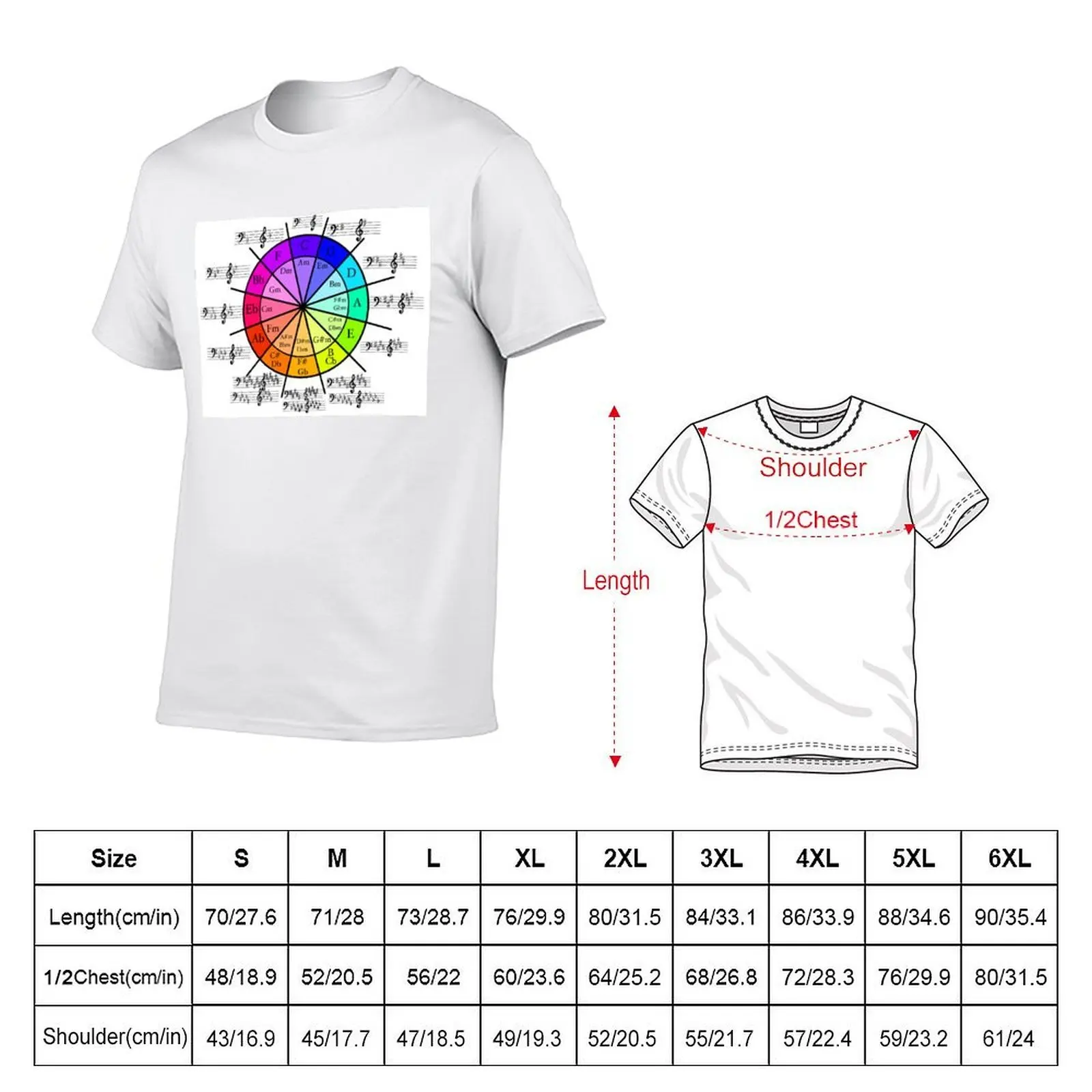 Circle of 5ths Bass & Treble T-Shirt funny t shirts dark humor man t shirt heavy cotton T-Shirt