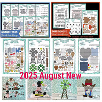 2025 August Gnome Farm Add Ons Metal Cutting Dies Stamps for Diy Photo Album Handmade Paper Card Decoration Craft Cut Die
