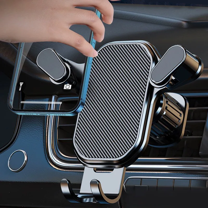 Universal Car Air Vent Phone Mount Extension Clip Air Outlet Phone Holder with Hook Car Interior Holder for iPhone Samsung Xiaom