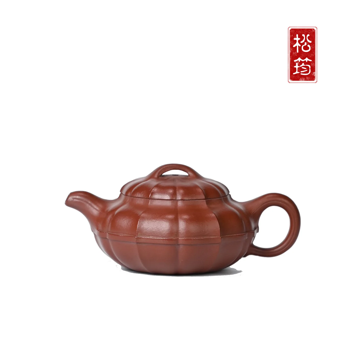 Original Ore Dahongpao Handcrafted Round Yixing Purple Clay Teapot With Textured Lines Practical For Kung Fu Tea Brewing 180ML