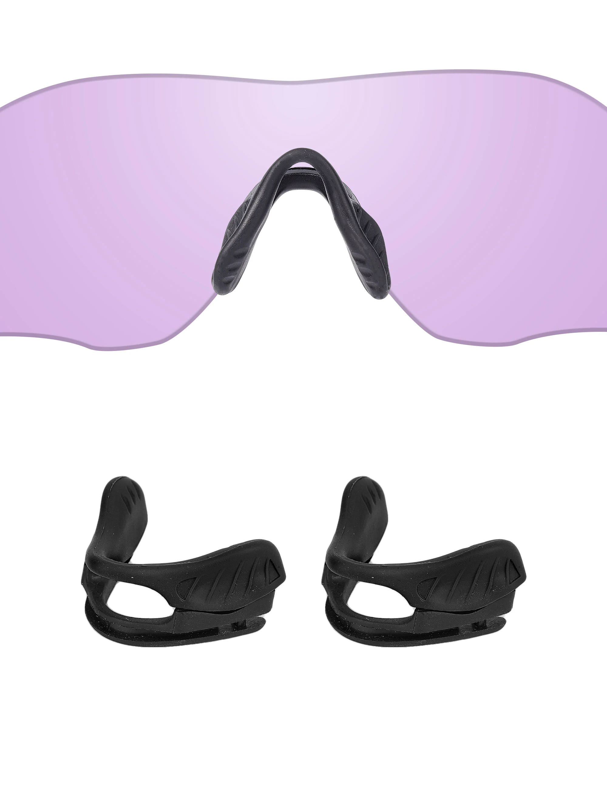 LOCKFIT Replacement Nosepads Silicone Rubber Nose Pieces for Oakley EVZero Pitch OO9383, EVZero Pitch Asian Fit OO9388 Frame