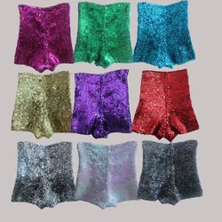 1pcs/lot woman sequin jazz dancing shorts lady high waist hip hop sequin shorts