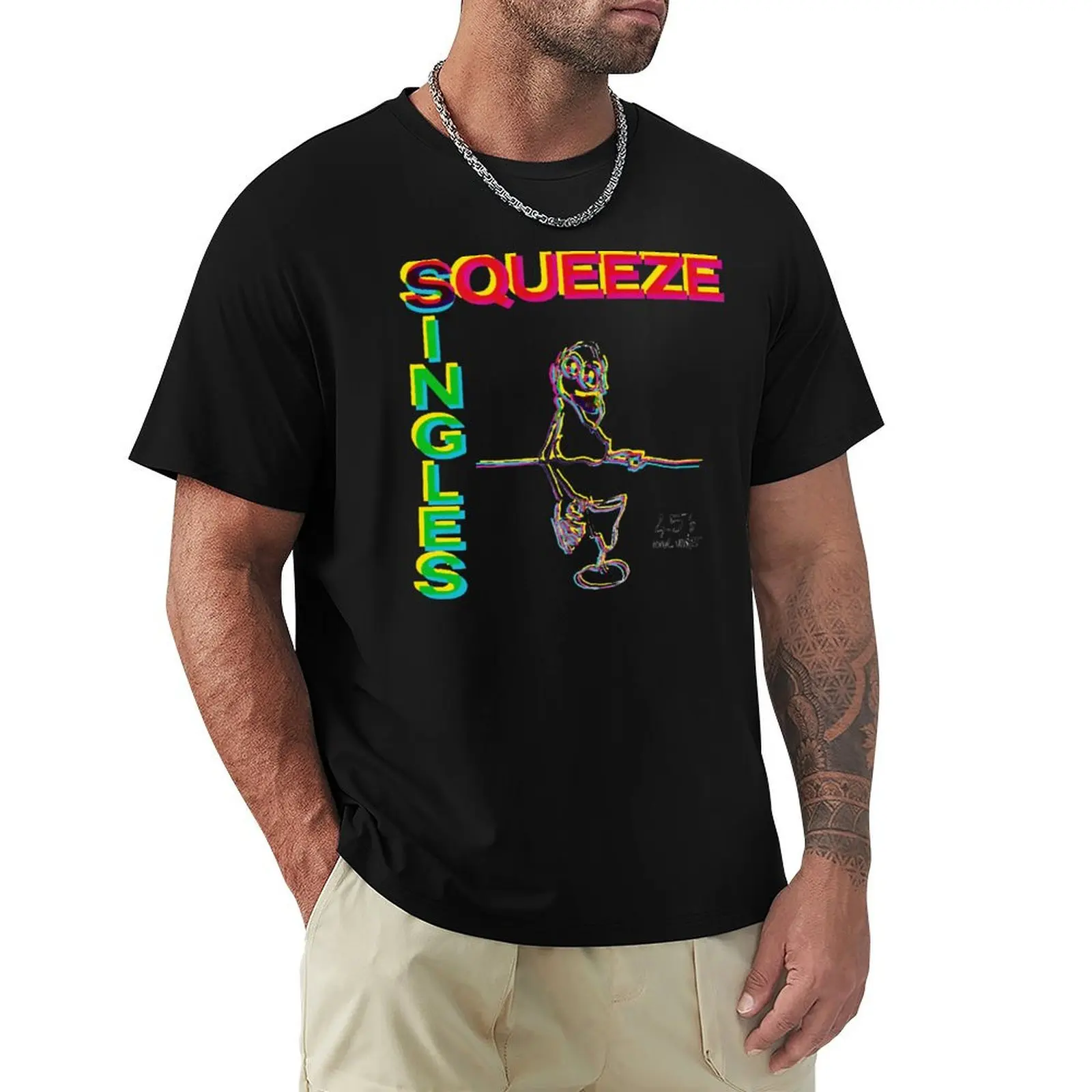 SQUEEZE BAND T-Shirt Casual Graphic Print Tee