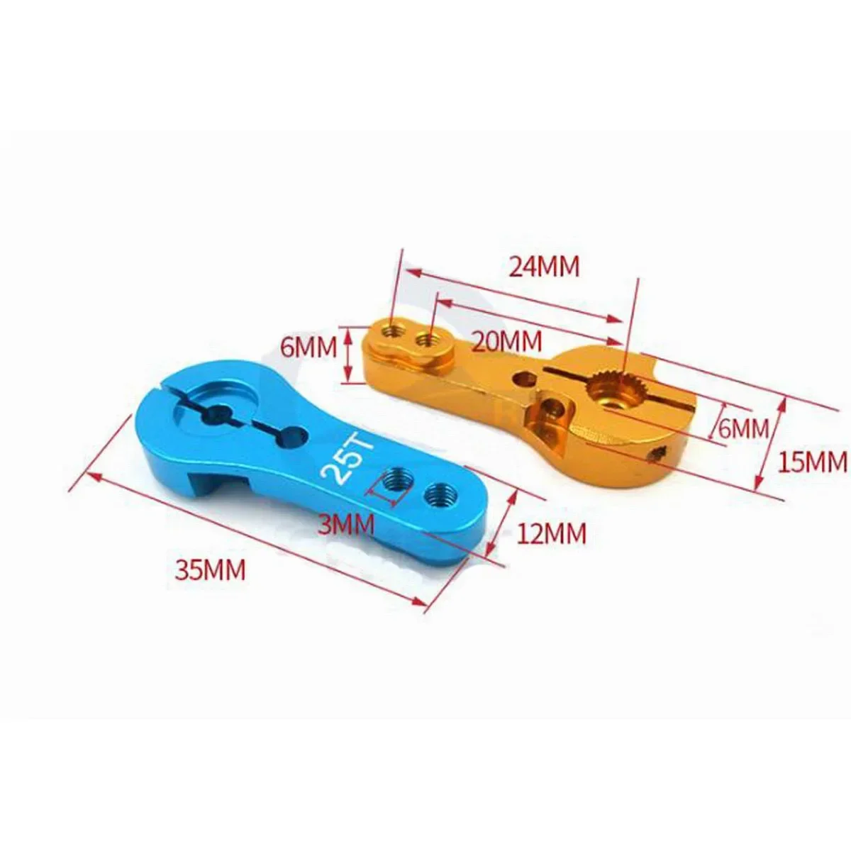 Aluminum 25T Servo Horn Arms 25 Teeth Spline M3 Clamp Steering for Futaba Savox Power HD Motors Sakura D4 RC Car Robot Parts