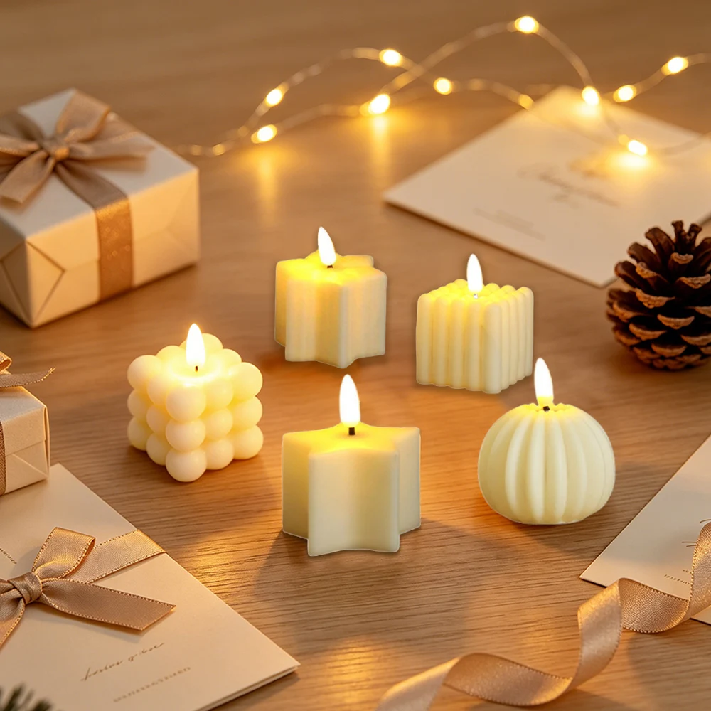 LED Mini Atmosphere Candle Light, Party Marriage Proposal Christmas Decor Light,Home Atmosphere Decorative Flameless Candle Lamp