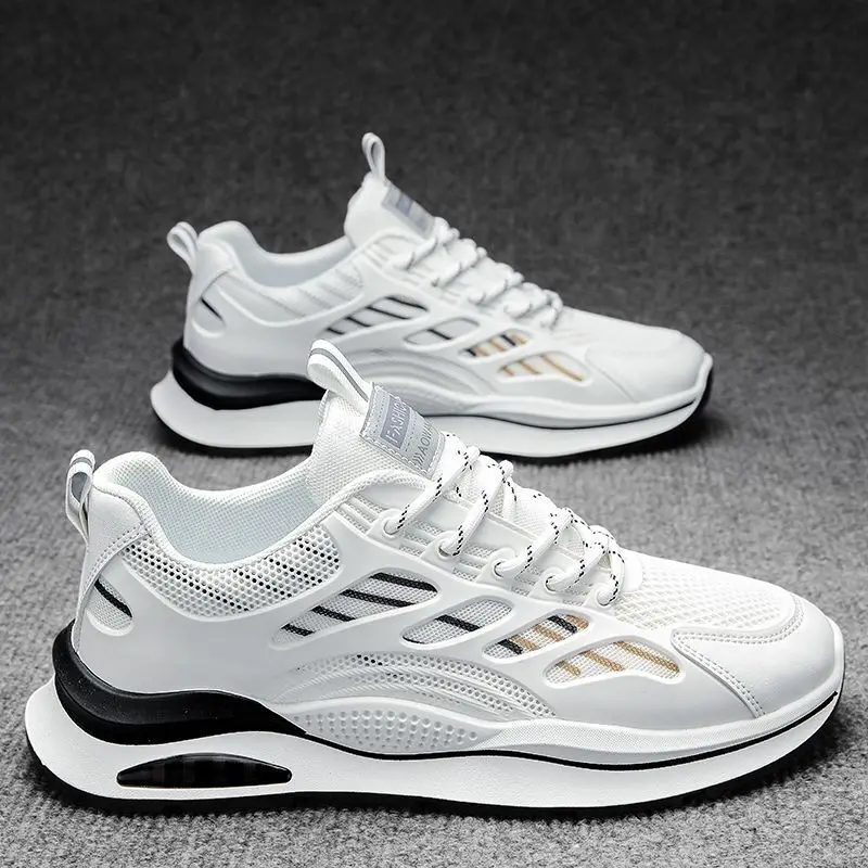 Baskets respirantes à lacets pour hommes, chaussures de course décontractées, chaussures de sport, marque de luxe, chaussures d'entraînement, chaussures de tennis pour hommes