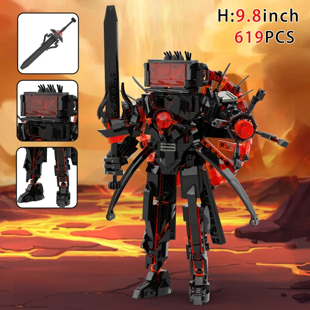 Skibidi Toilet Titan Speakeman, TV Man, Cameraman Building Blocks Set - 445 PCS Collectible Character Construction Toys for Kids