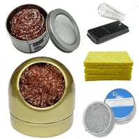 Soldering Iron Cleaning Ball Stand Holder Welding Desoldering Soldering Solder Iron Tip Copper Wire Cleaner Cleaning Steel Ball