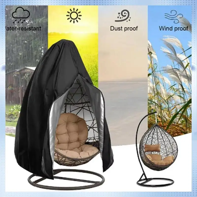 

AD-Chair Garden Outdoor Cover Waterproof Dustproof Swing Chair Covers Egg Shaped Hanging Chair Dust Protector With Zipper