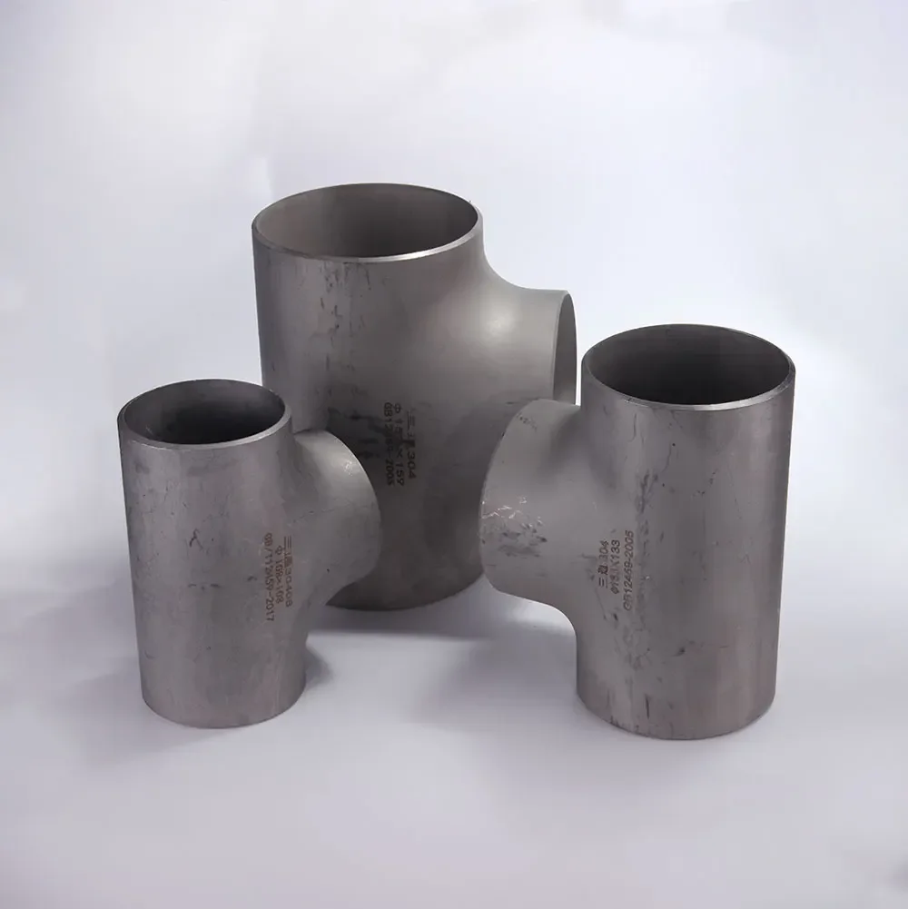 Sambungan Pipa Tee 3 Arah 76mm 3 inci OD Baja Tahan Karat 304 Dilas Sambung