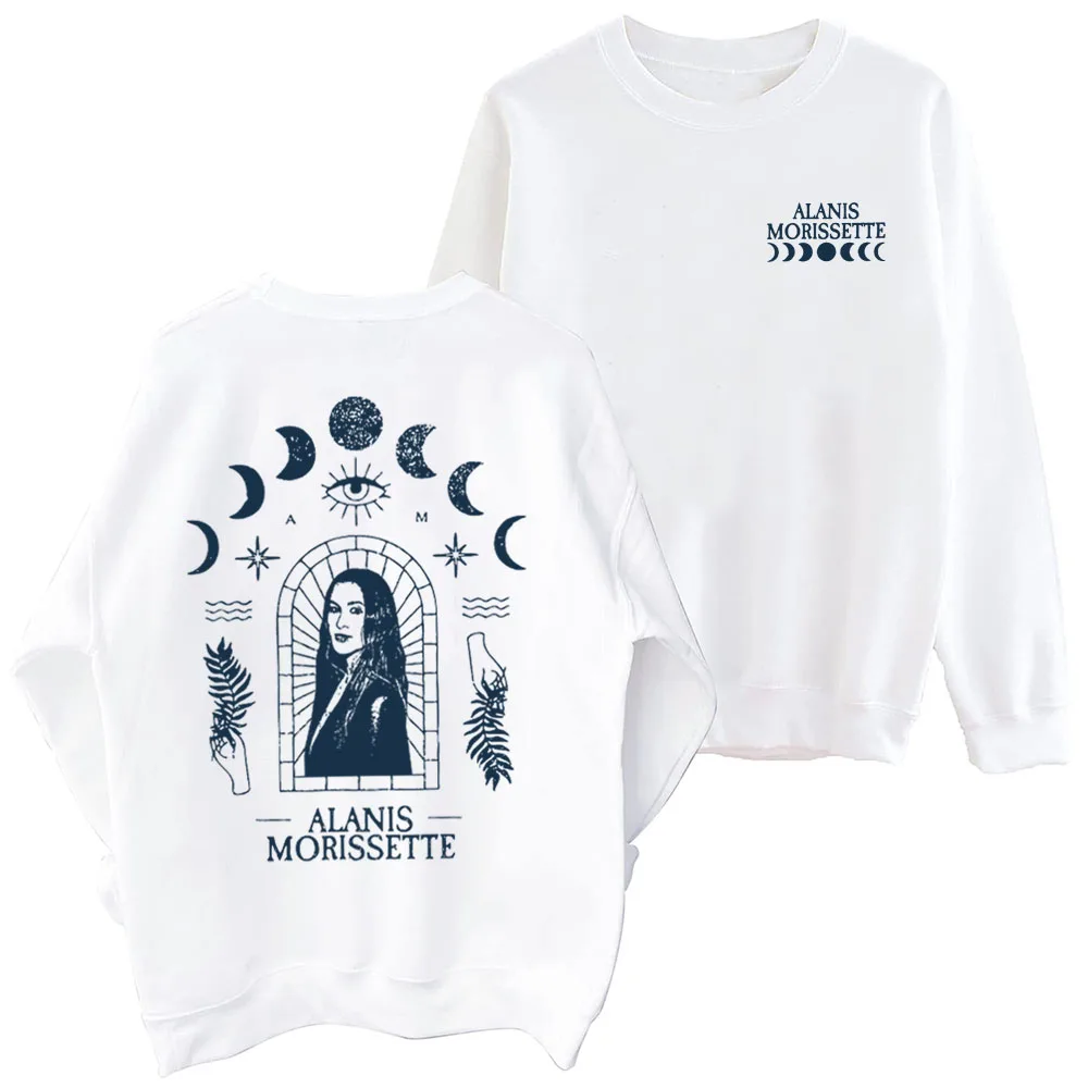 

Alanis Morissette The Triple Moon Tour 2024 Sweatshirt Alanis Morissette Fan Hoodie Harajuku Round Neck Long Sleeve Oversized