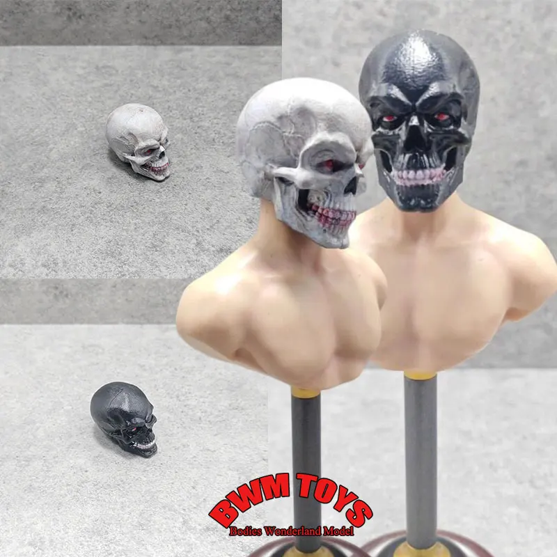 

(No Figure) 1/6 1/12 Scale Soldier Anime Skull Helmet Head Carving For 12inch 6inch Action Figure Doll