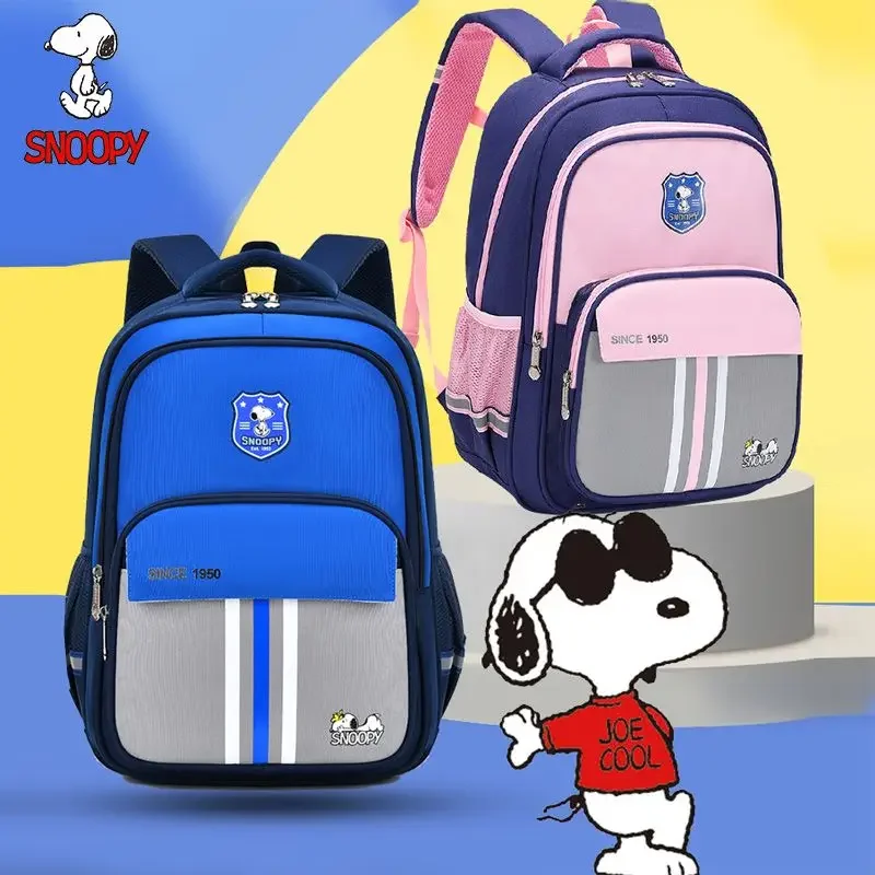 Snoopy new creative cute cartoon pattern ultra-light weight-reducing spine-protecting waterproof backpack for boys and girls