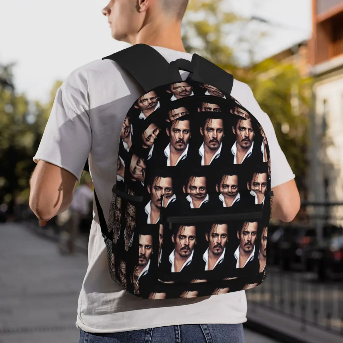 Johnny Depp Backpack Student BookBag Kids School Bag Laptop Shoulder Bags for Boys Girls