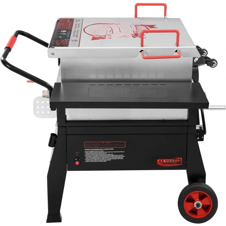 

90 QT Crawfish Boiler, Outdoor Single Sack Propane Gas Cooker with Folding Cylinder Mounting Bracket and Stirring Paddle