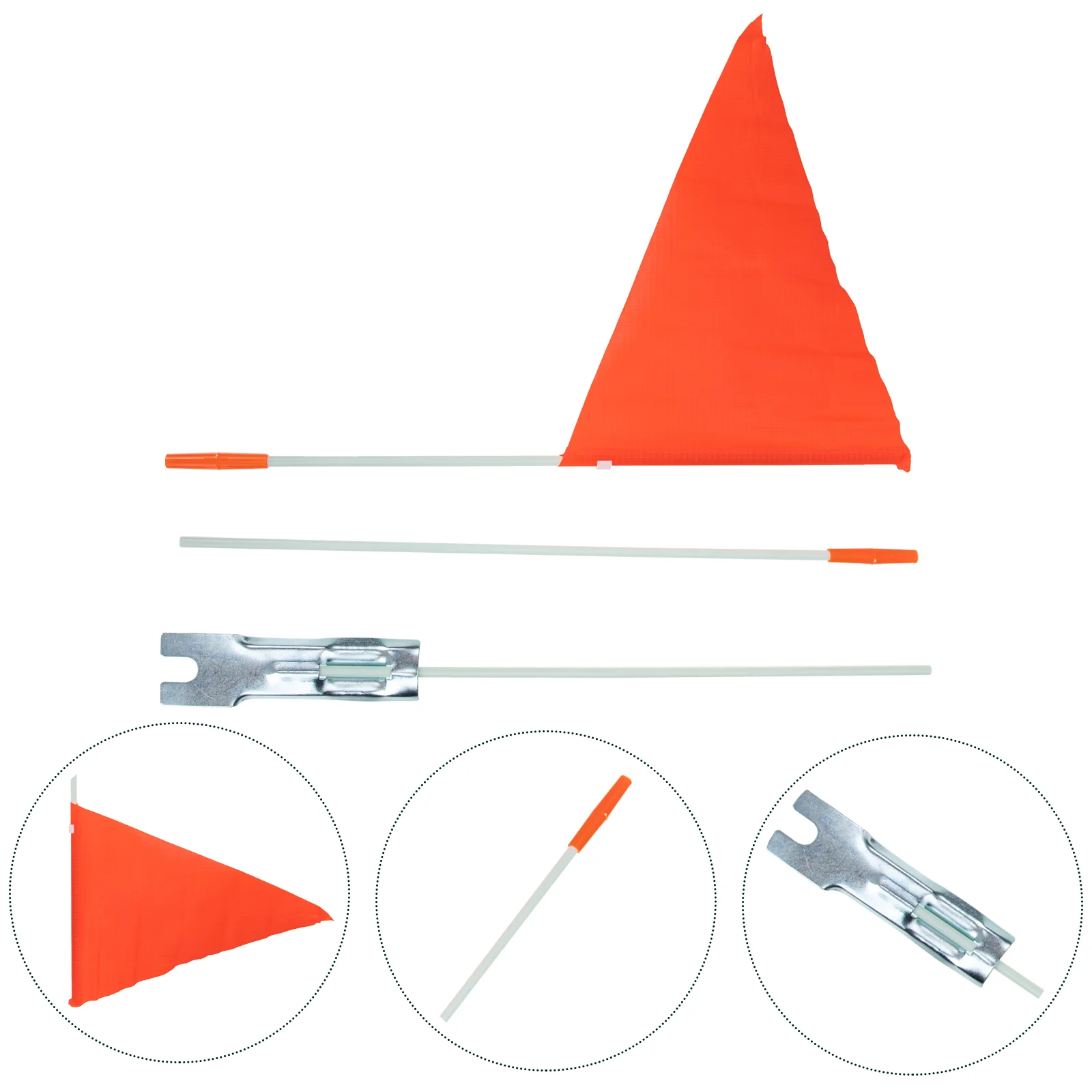 Flagpole Accessories Bike Holder Universal Bracket Vehicle Frames Display with Mounting