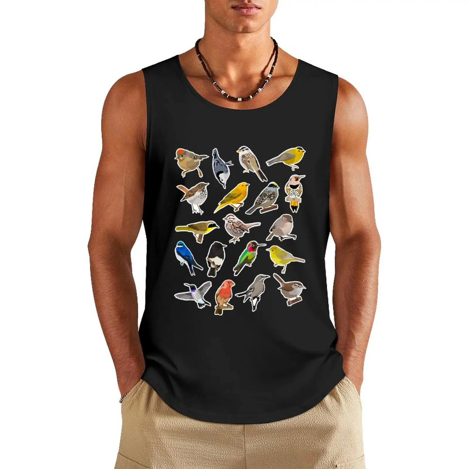 

Bird Collage Tank Top T-shirt men T-shirt male