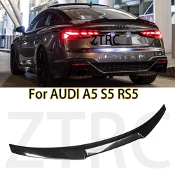 Alerón de coche para Audi A5, S5, RS5, B9, B9.5, B10, 2 puertas, 4 puertas, Sportback/Coupe/Convertible, estilo M4, material de fibra de carbono Real, 2017-2023