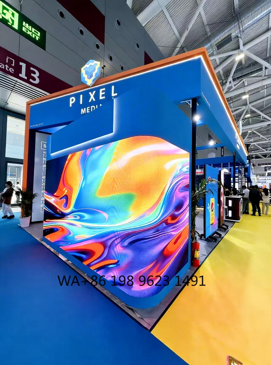 High Resolution P1.2-P2.5 Wall Mounted LED Video Screen IP65 Waterproof Indoor Outdoor Building Commercial Advertising Display
