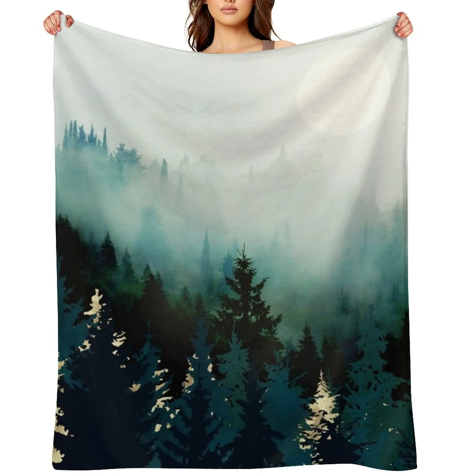 

Forest Glow Throw Blanket warm for winter Fashion Sofas Weighted blankets and throws Blankets