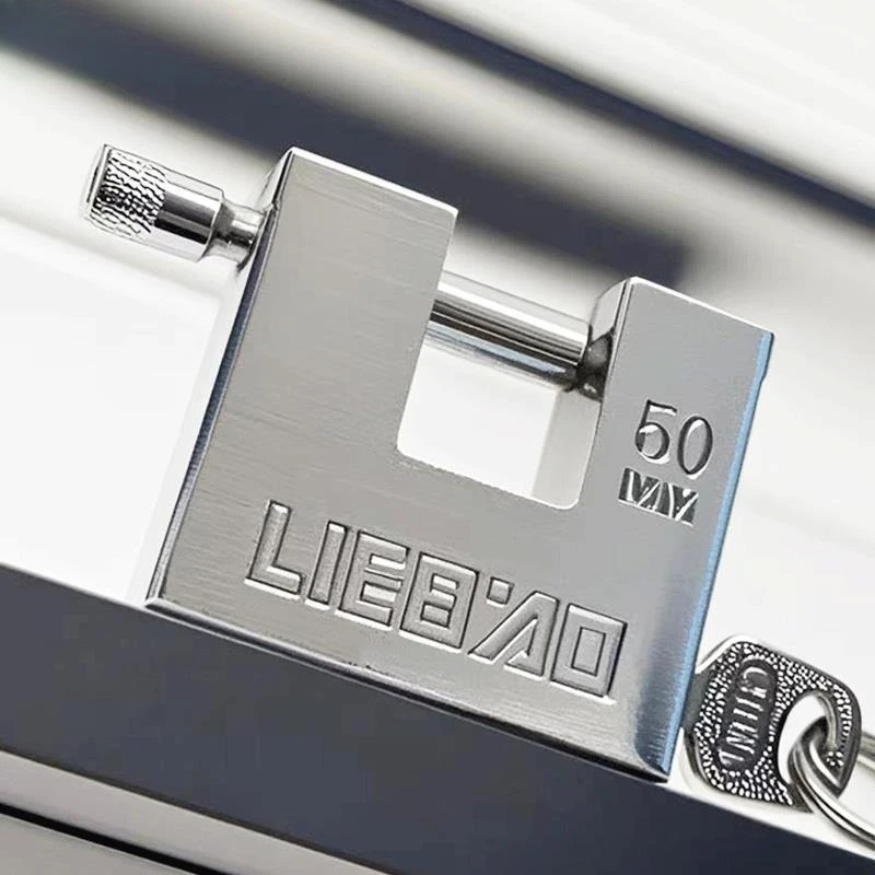 1 PC Heavy Duty Anti-Cut Padlock Secure Outdoor Lock with 3 Keys for Gate Fence Shed Shipping Container Toolbox view 4