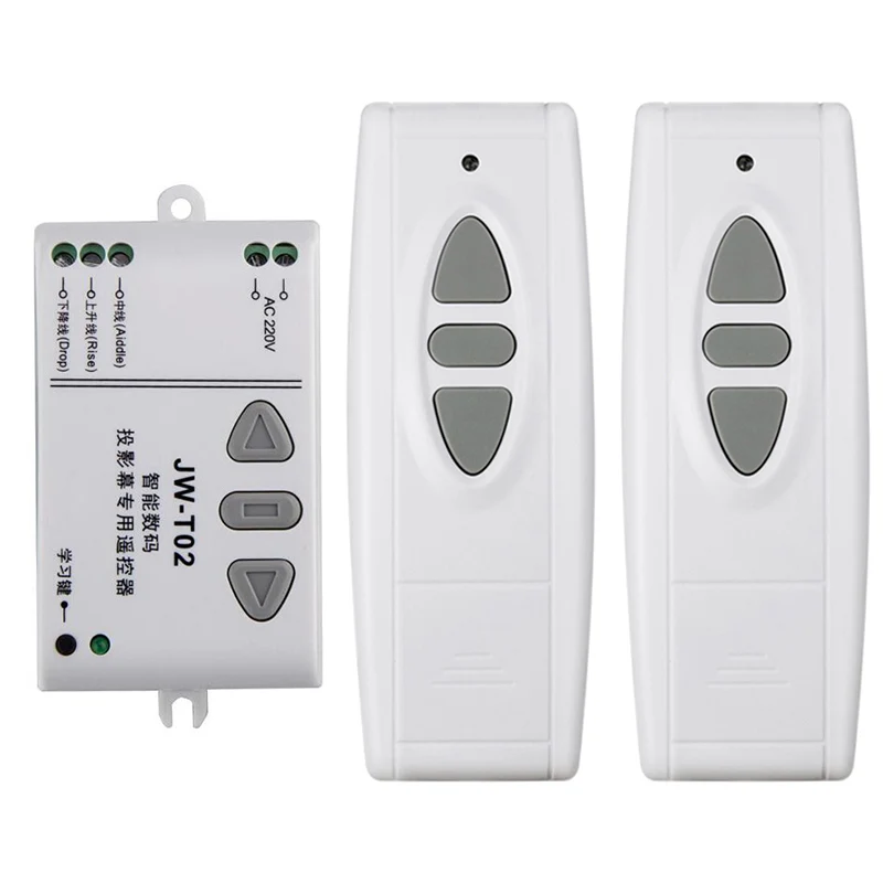 

Smart Home 433Mhz AC 220V Motor Remote Controller Wireless Remote Control Switch for Projection Screen Controller Motor