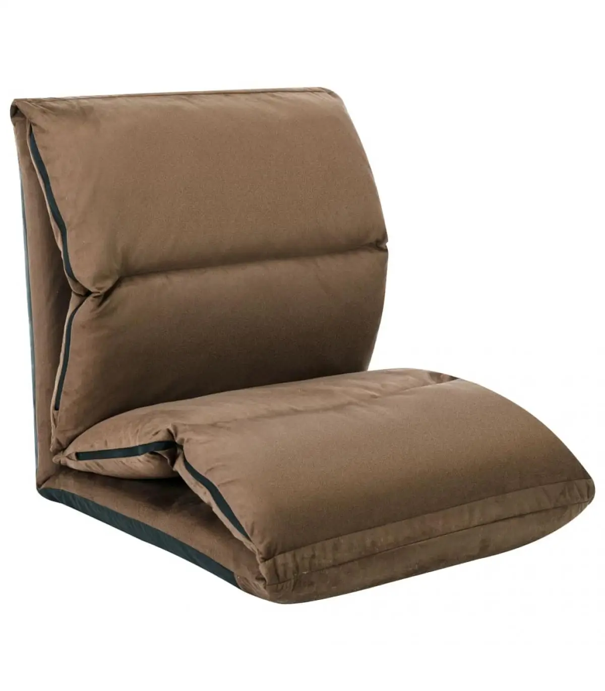 Taupe gray microfiber folding floor lounger divans