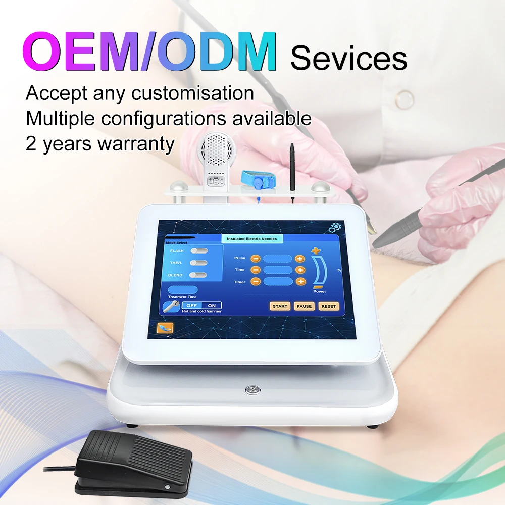 Electrolysis Hair Removal Machine Painless Permanent Hair Removal Machine for Men Women Face Body Bikini with Hot Cold Hamme