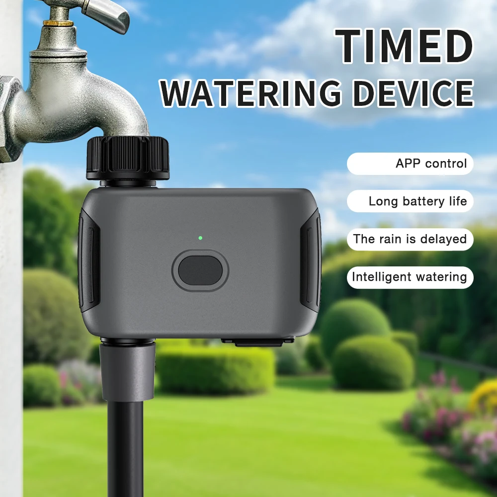 

WIFI Smart Water Timer Sprinkler Timer for Garden Watering Controller Drip Irrigation System No Hub Required with Alexa Google